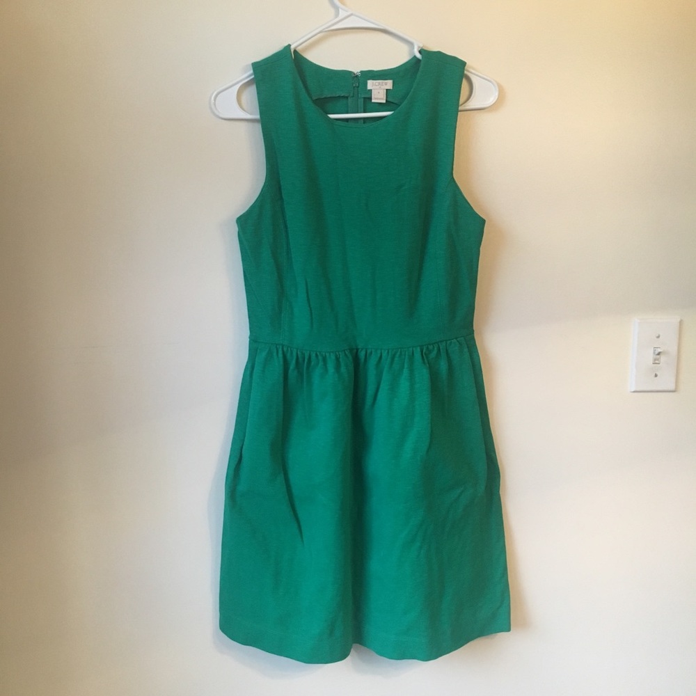 J. Crew Green Knit Dress with Pockets